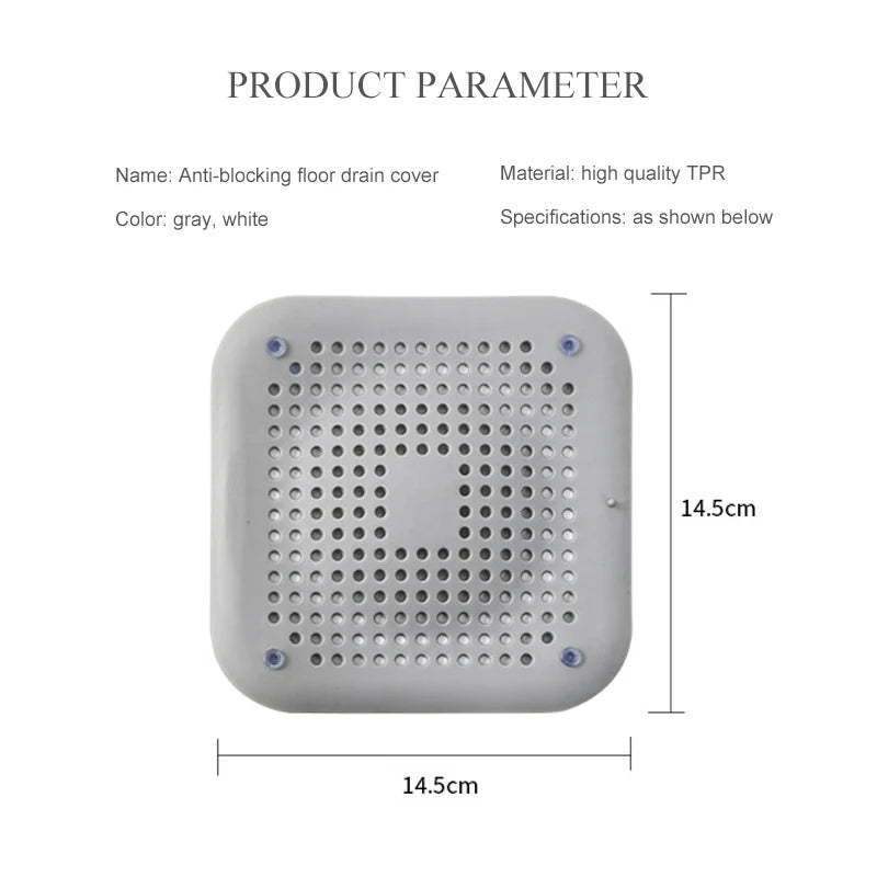 Sink Strainer Shower Drain Plug Hair Catcher Bathtub Shower Kitchen Sink Sewer Hair Filter Screen Silicone Bathroom Accessories