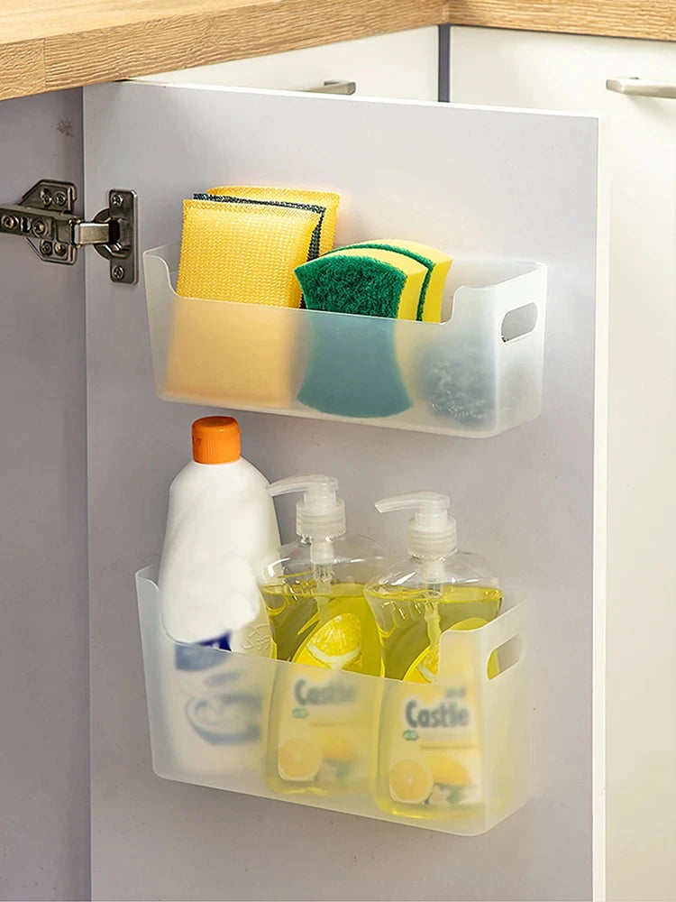 Kitchen Wall Mounted Cabinet Door Preservation Film Preservation Bag Storage Rack